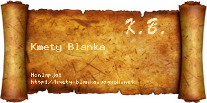 Kmety Blanka névjegykártya